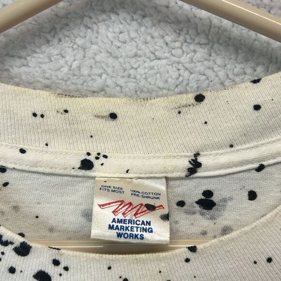 Disney Mickey Mouse Vintage Single Stitch Short Sleeve Splatter Print Graphic - Picture 8 of 16